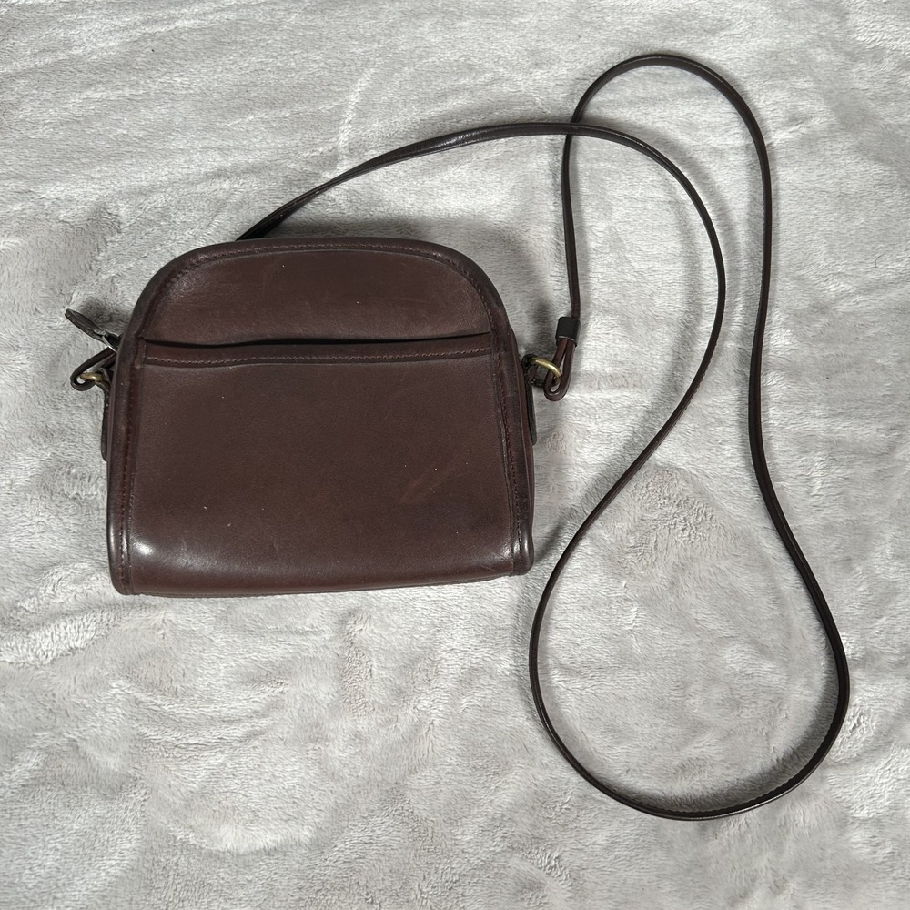 Vintage COACH Legacy Abbie Purse Handbag Brown Leather Crossbody Strap #9017 USA